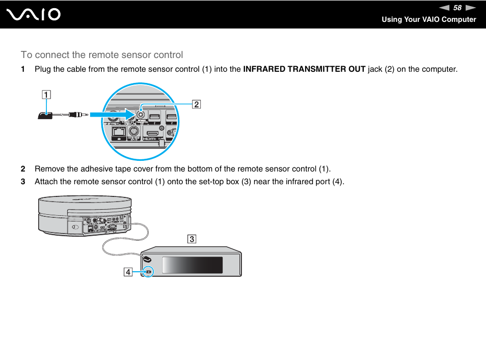 Sony VGX-TP1 User Manual | Page 58 / 154