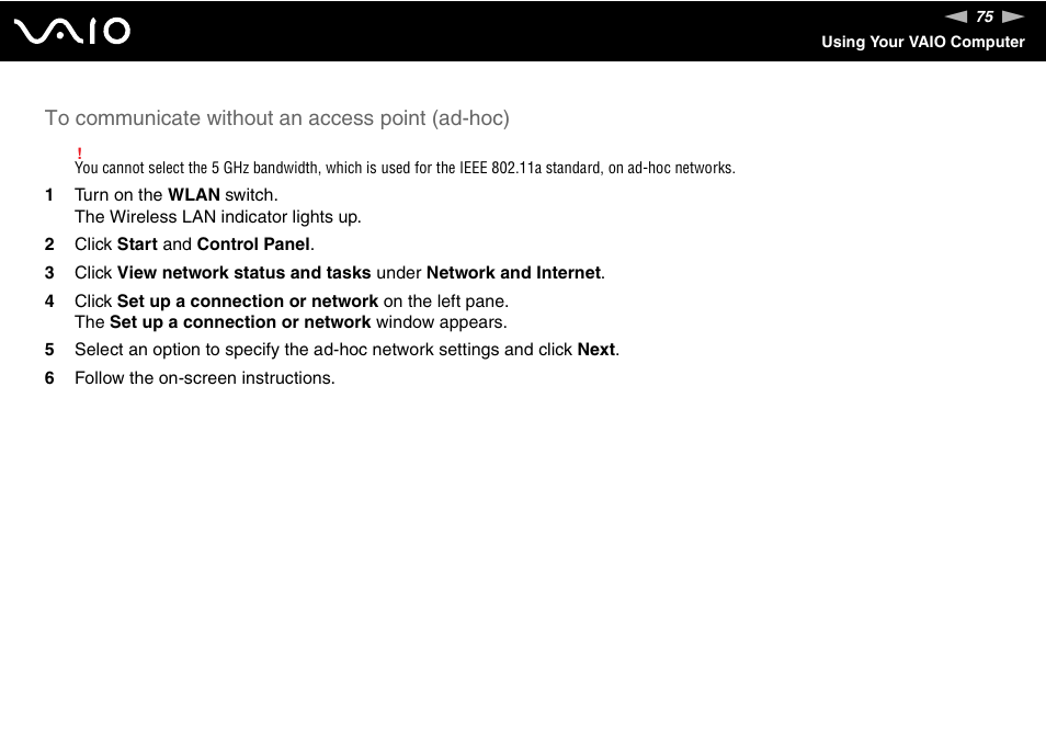 Sony VGX-TP1 User Manual | Page 75 / 154