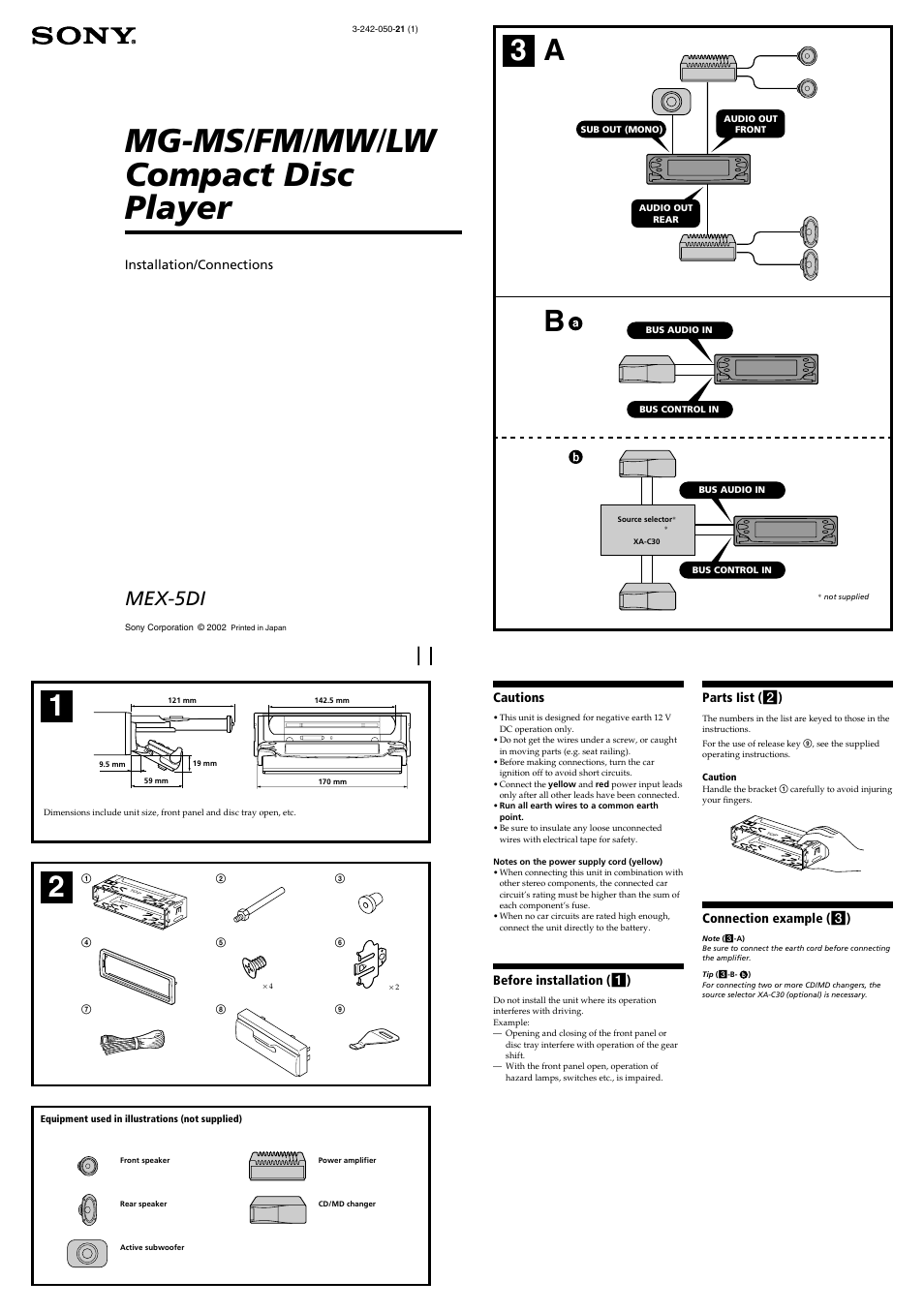 Sony MG-MS User Manual | 4 pages