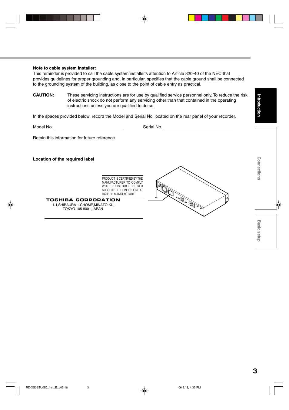 Sony RD-XS35SC User Manual | Page 3 / 56