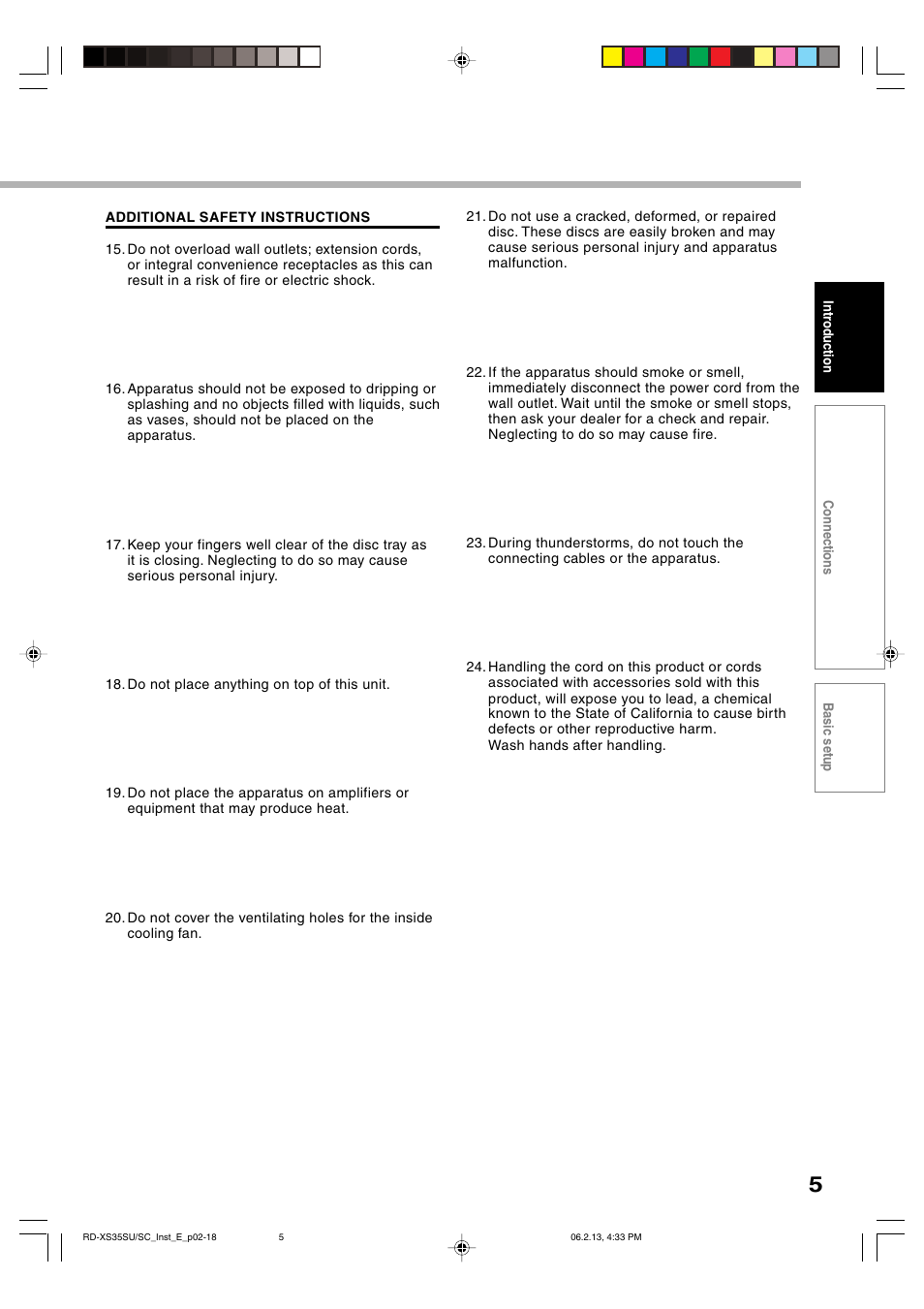 Sony RD-XS35SC User Manual | Page 5 / 56