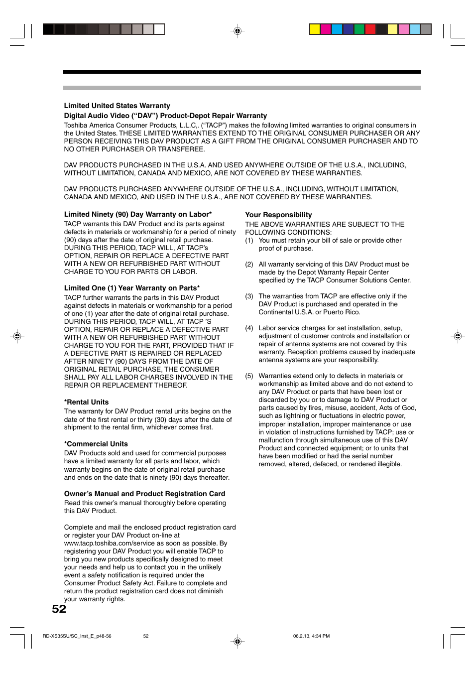 Sony RD-XS35SC User Manual | Page 52 / 56