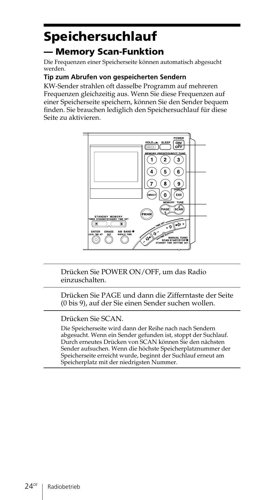 Speichersuchlauf | Sony ICF-SW7600GR User Manual | Page 104 / 242