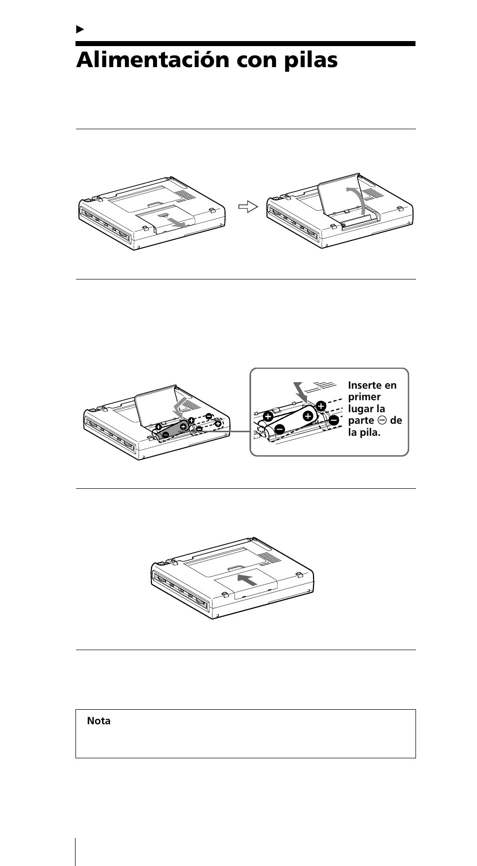 Alimentación con pilas | Sony ICF-SW7600GR User Manual | Page 128 / 242