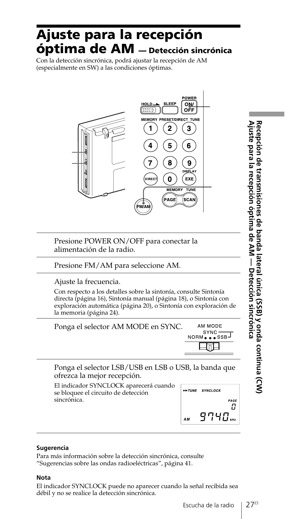 Ajuste para la recepción óptima de am | Sony ICF-SW7600GR User Manual | Page 147 / 242