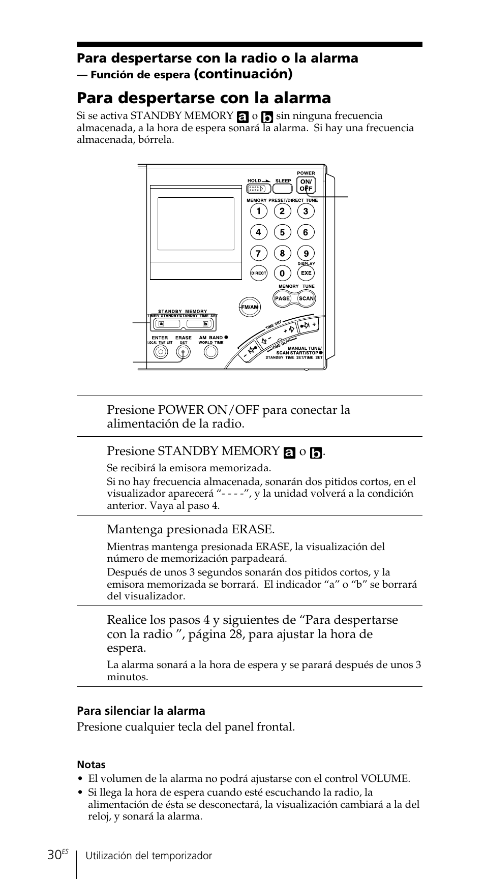 Para despertarse con la alarma | Sony ICF-SW7600GR User Manual | Page 150 / 242