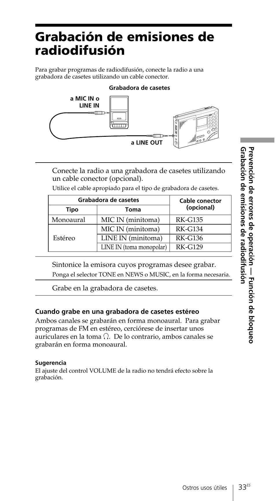 Grabación de emisiones de radiodifusión | Sony ICF-SW7600GR User Manual | Page 153 / 242