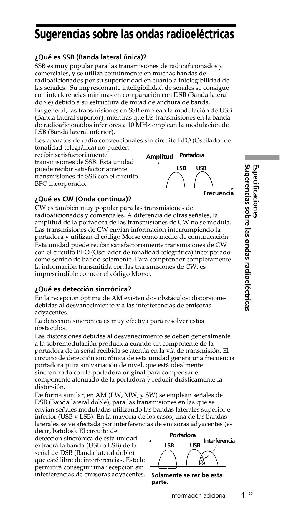 Sugerencias sobre las ondas radioeléctricas | Sony ICF-SW7600GR User Manual | Page 161 / 242