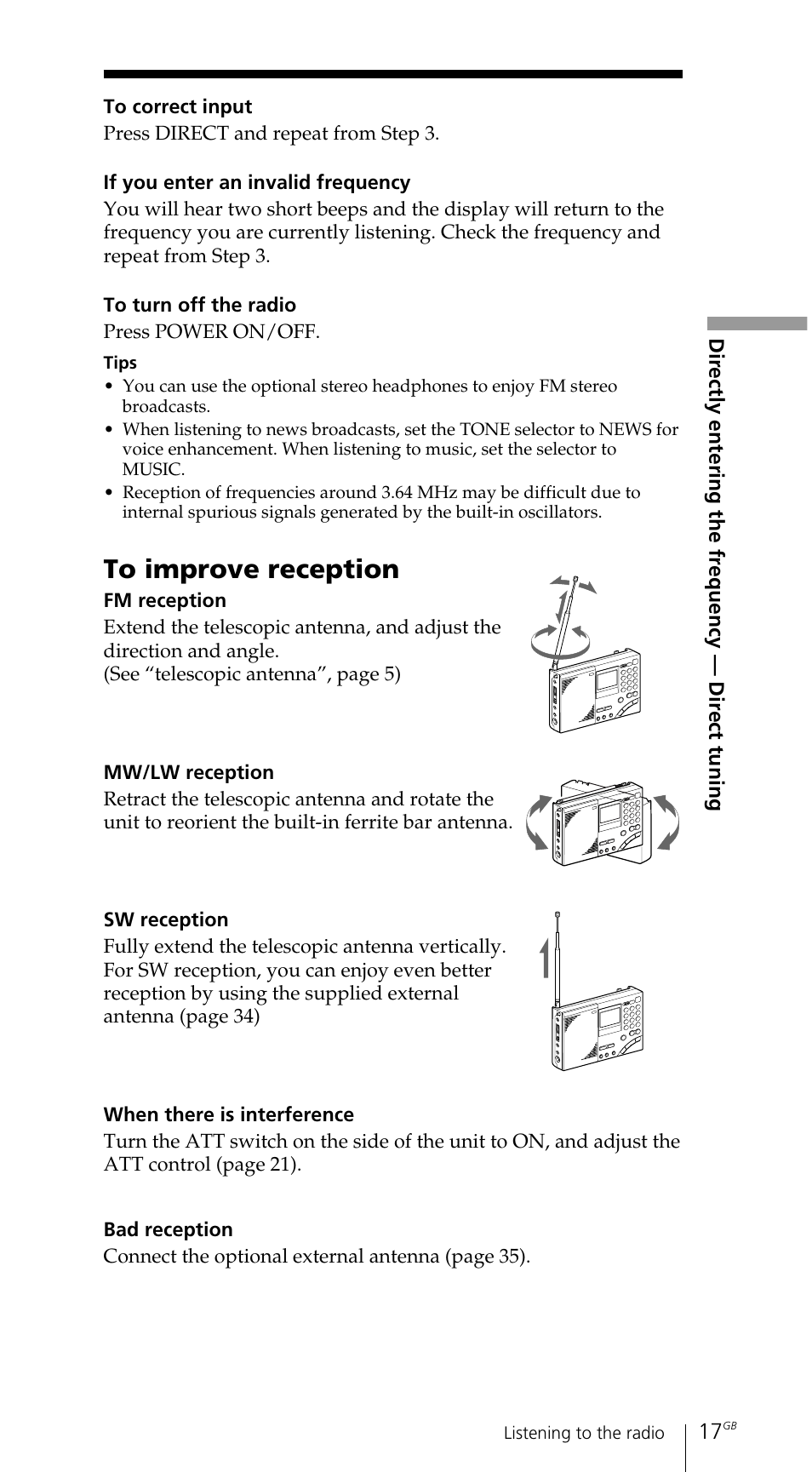 Sony ICF-SW7600GR User Manual | Page 17 / 242