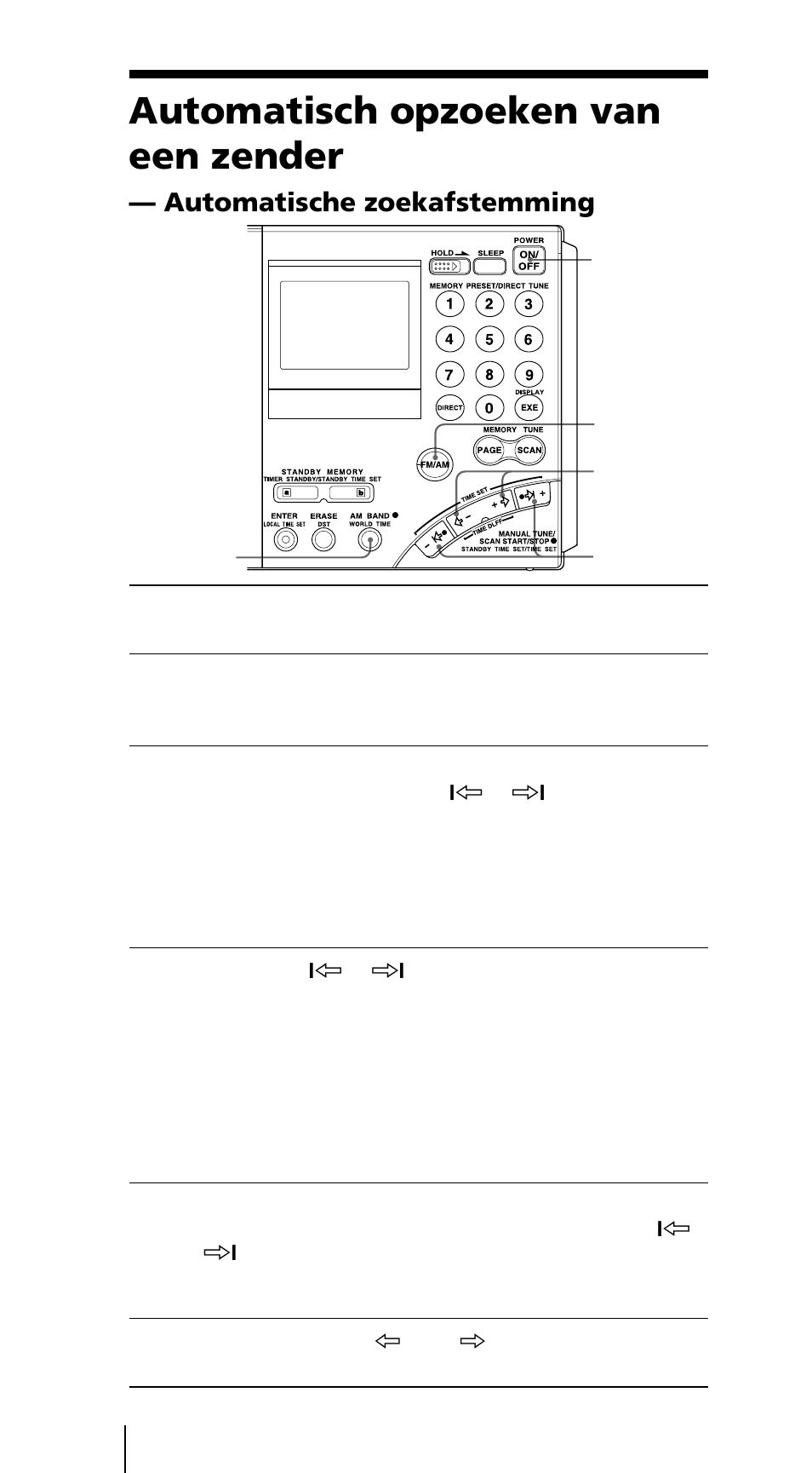 Automatisch opzoeken van een zender | Sony ICF-SW7600GR User Manual | Page 180 / 242