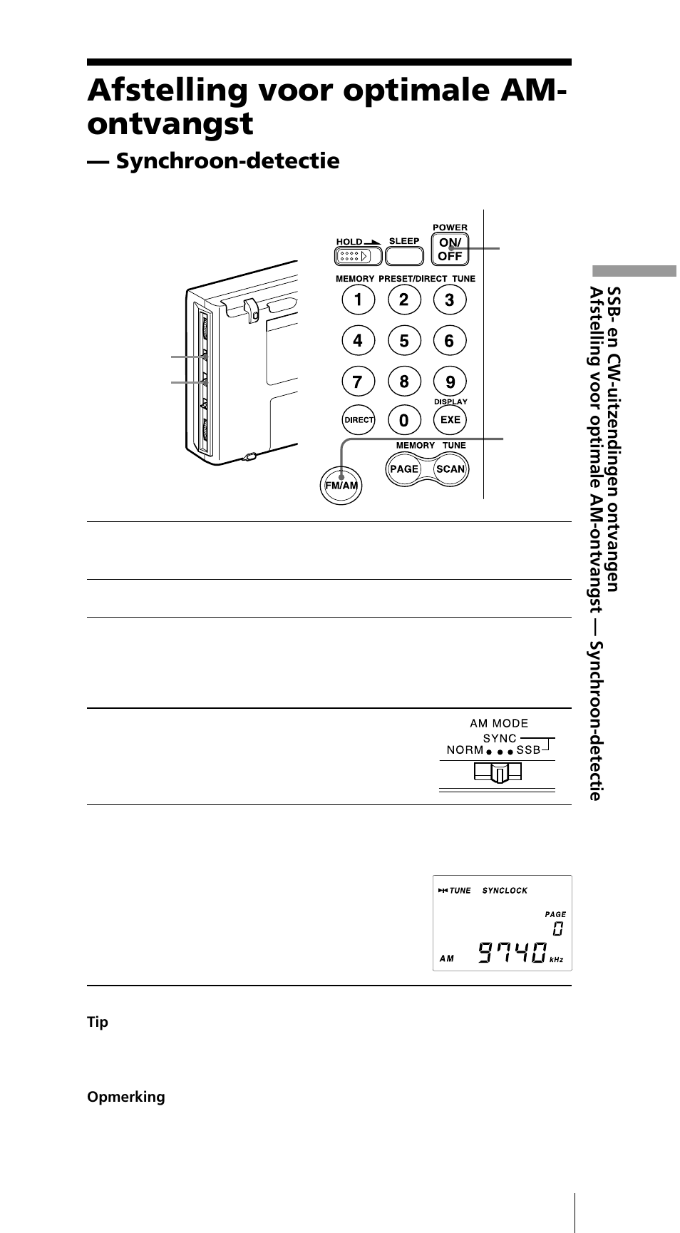 Afstelling voor optimale am- ontvangst | Sony ICF-SW7600GR User Manual | Page 187 / 242