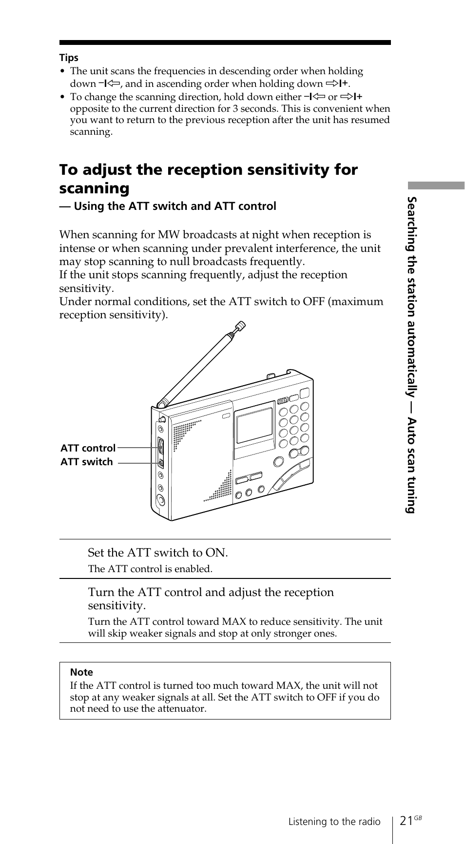 Sony ICF-SW7600GR User Manual | Page 21 / 242