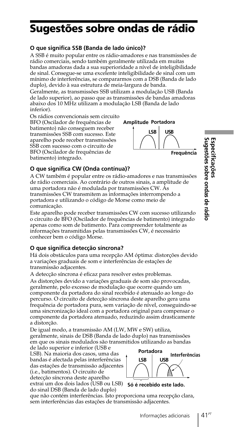 Sugestões sobre ondas de rádio | Sony ICF-SW7600GR User Manual | Page 241 / 242