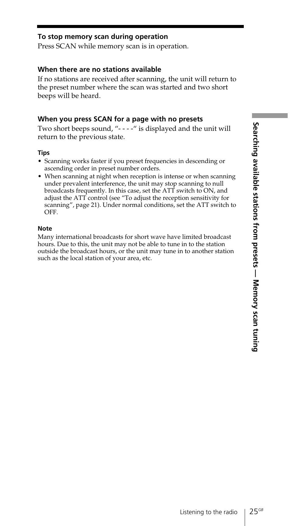 Sony ICF-SW7600GR User Manual | Page 25 / 242