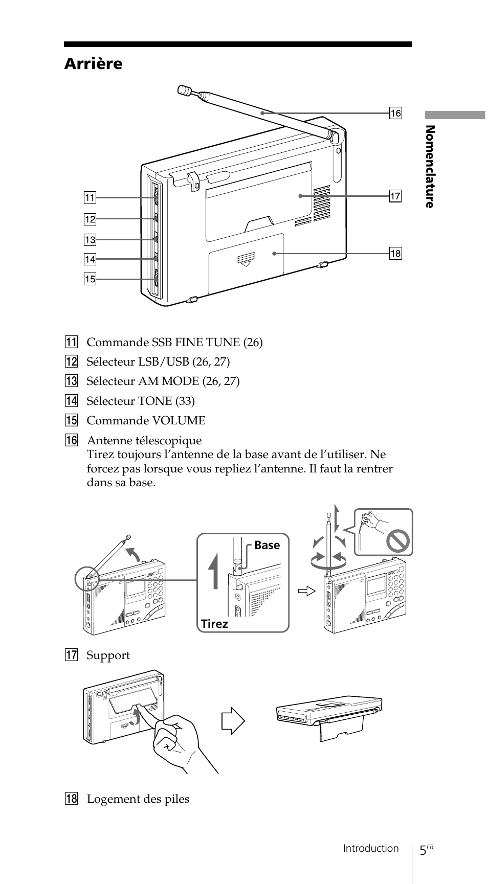 Arrière | Sony ICF-SW7600GR User Manual | Page 45 / 242