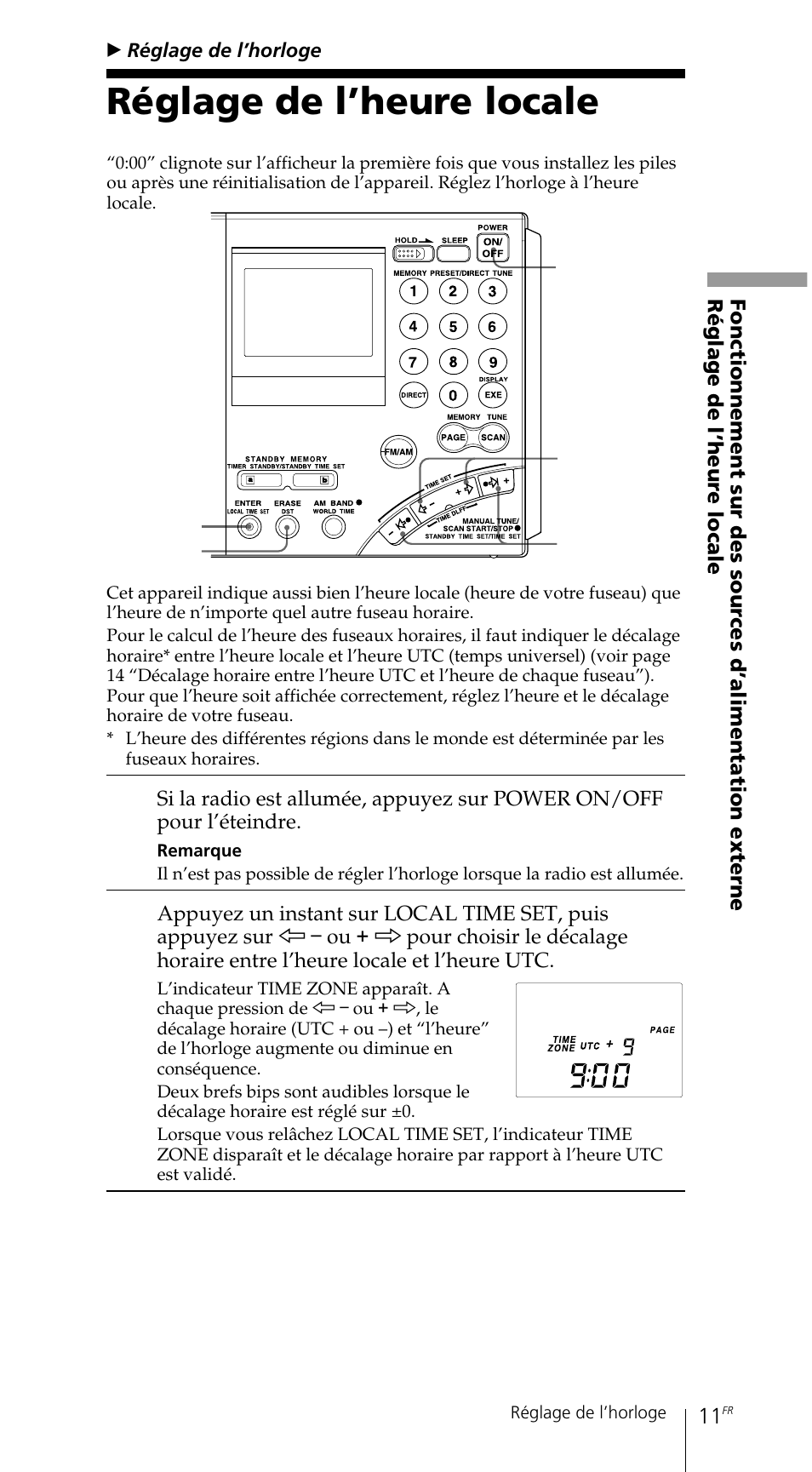 Réglage de l’heure locale | Sony ICF-SW7600GR User Manual | Page 51 / 242