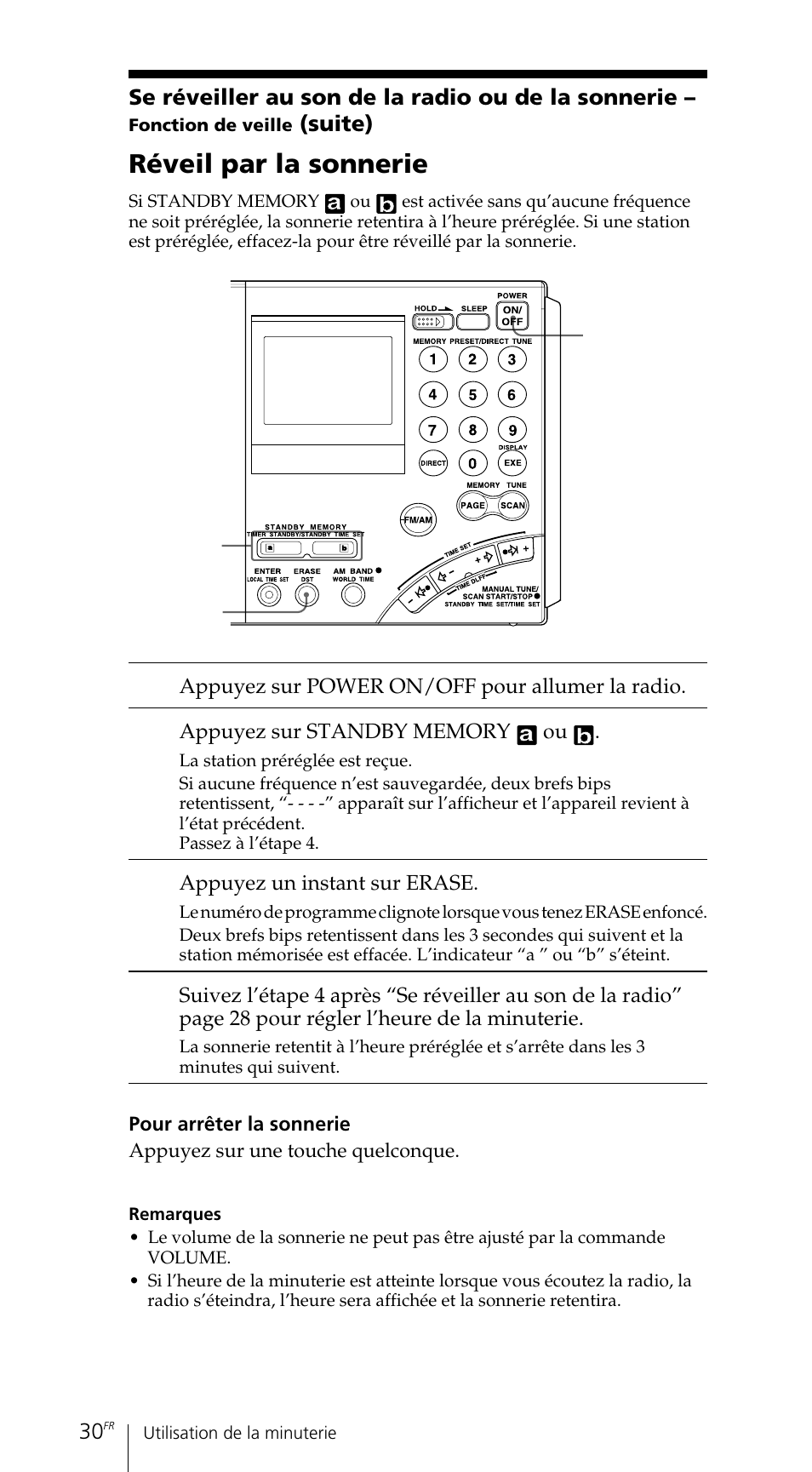 Réveil par la sonnerie | Sony ICF-SW7600GR User Manual | Page 70 / 242