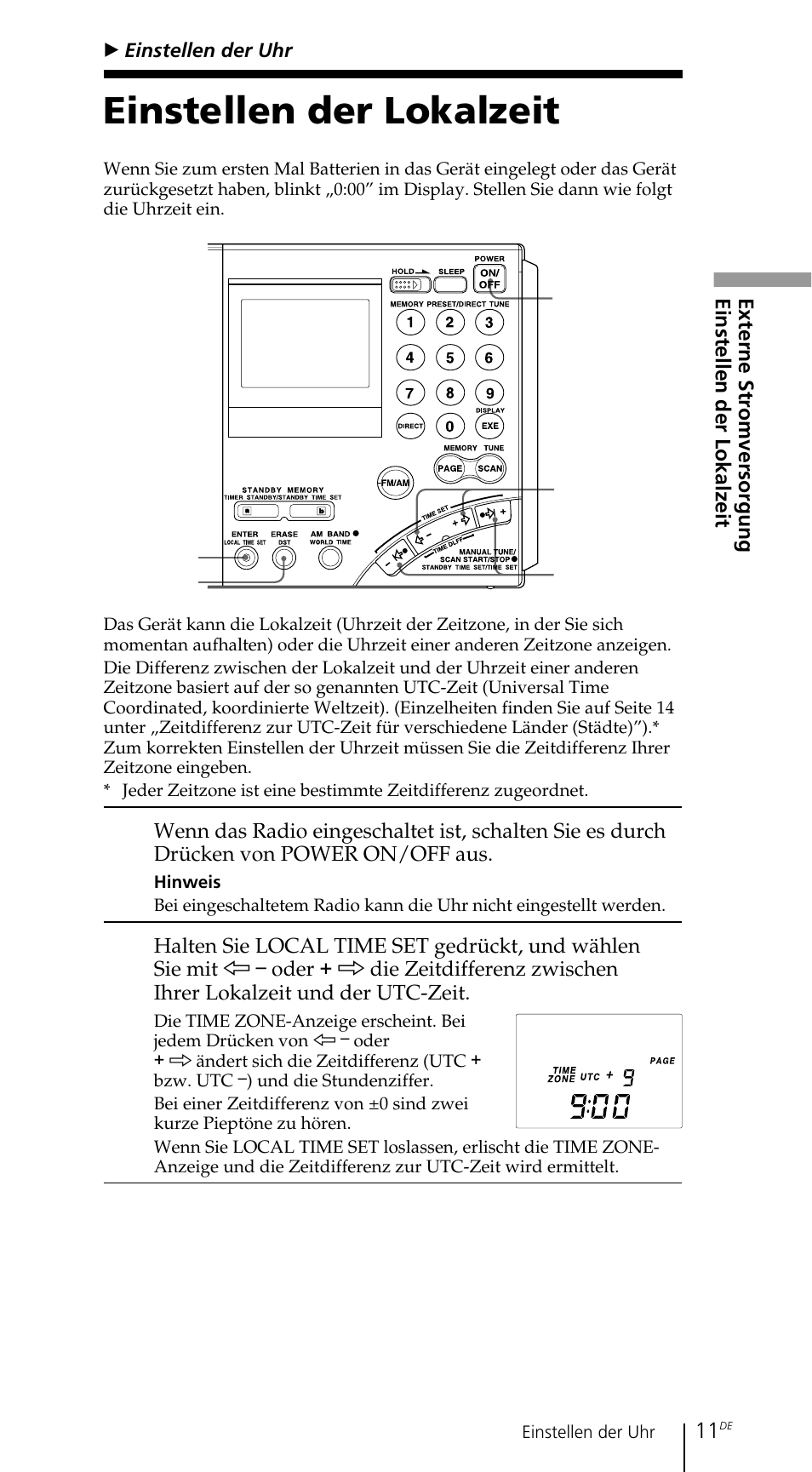 Einstellen der lokalzeit | Sony ICF-SW7600GR User Manual | Page 91 / 242