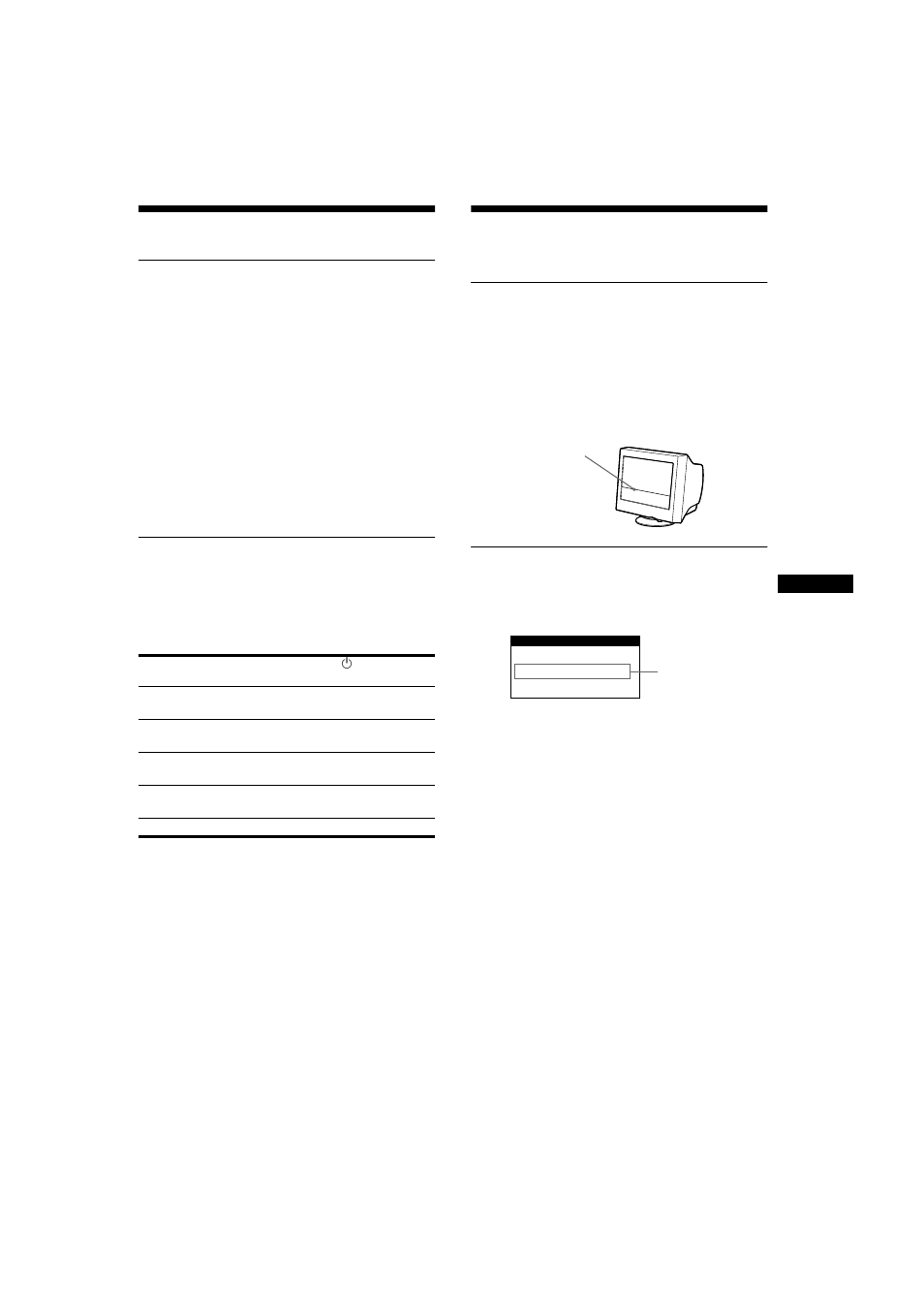 Technical features, Preset and user modes, Power saving function | Troubleshooting, If thin line appears on your screen (damper wire), On-screen messages, Preset and user modes power saving function | Sony CPD-E100E User Manual | Page 13 / 88
