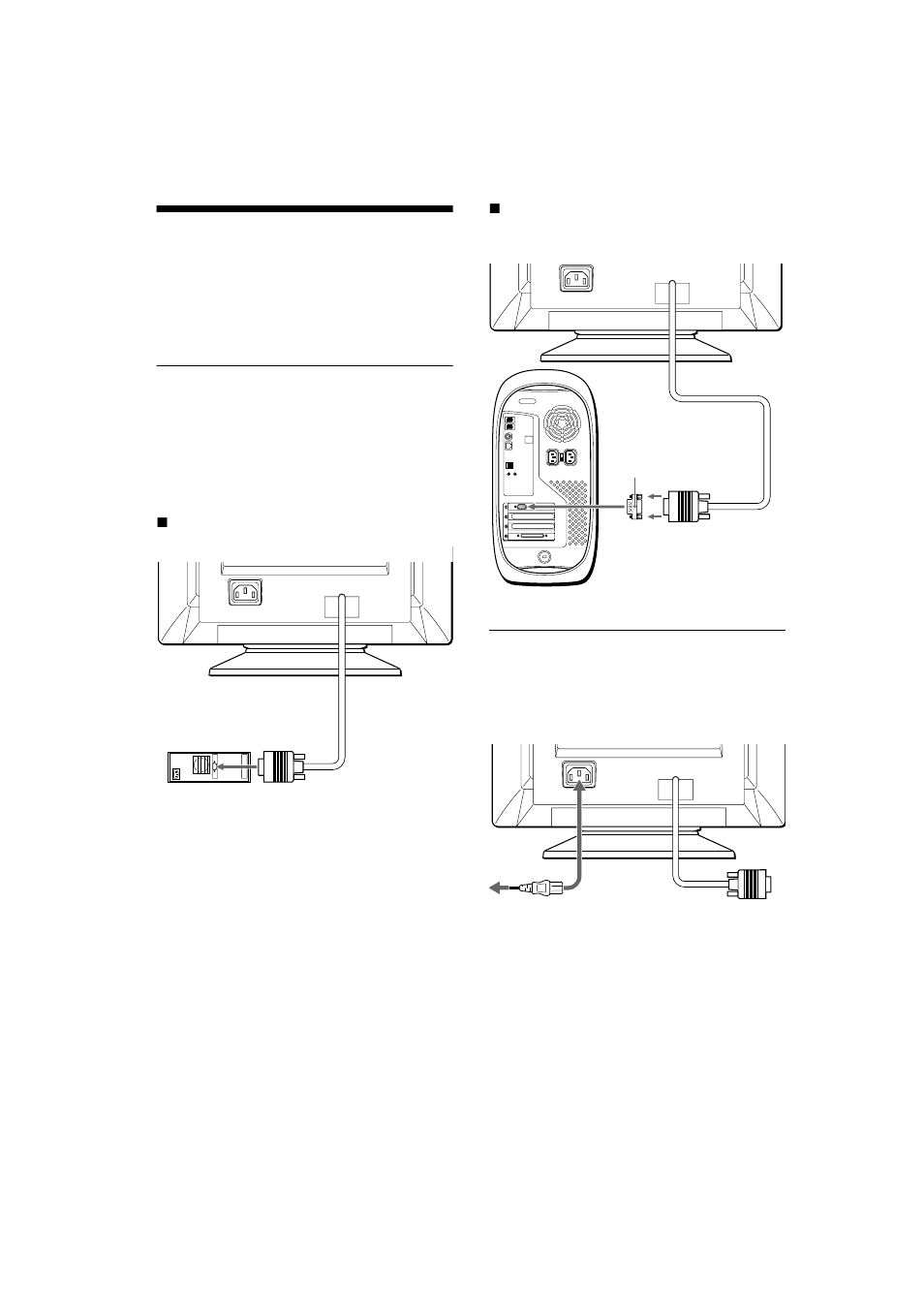 Installation, 2e étape:branchez le cordon d’alimentation | Sony CPD-E100E User Manual | Page 20 / 88