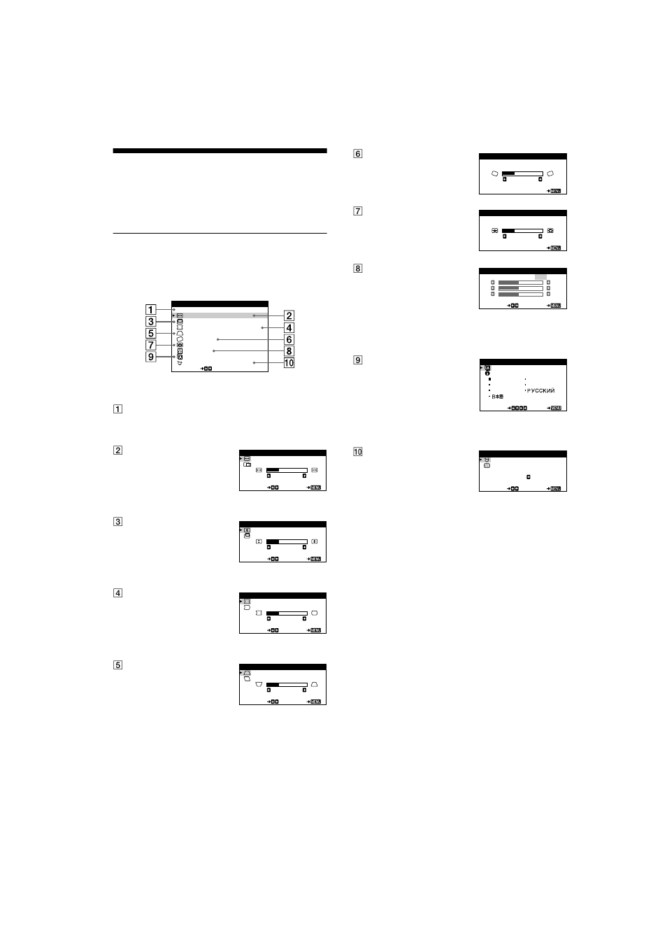 Personnalisation de votre moniteur, Pilotage par menus | Sony CPD-E100E User Manual | Page 22 / 88