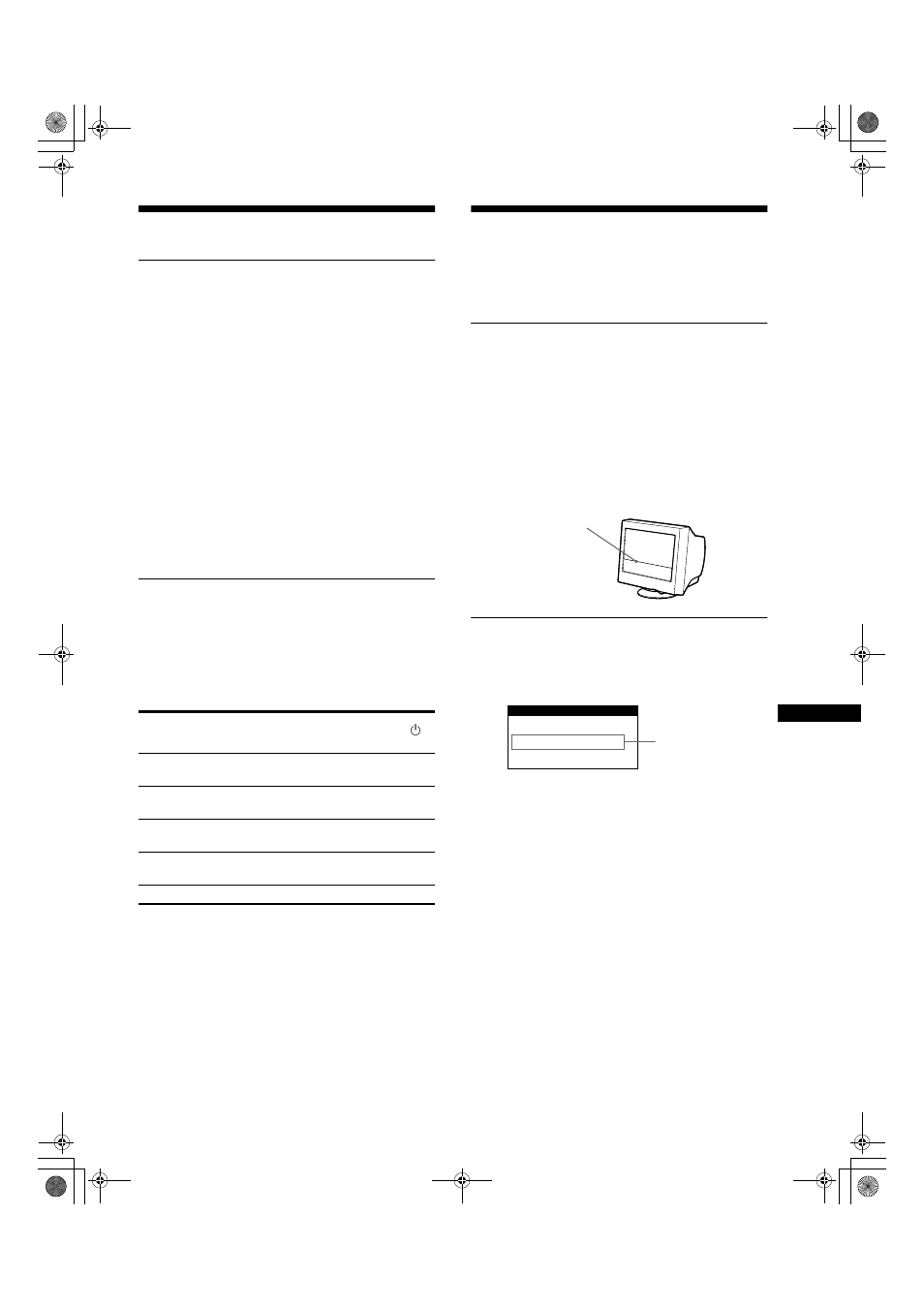 Caratteristiche, Guida alla soluzione dei problemi, Modo preimpostato e modo utente | Funzione di risparmio energetico, Messaggi a schermo | Sony CPD-E100E User Manual | Page 69 / 88