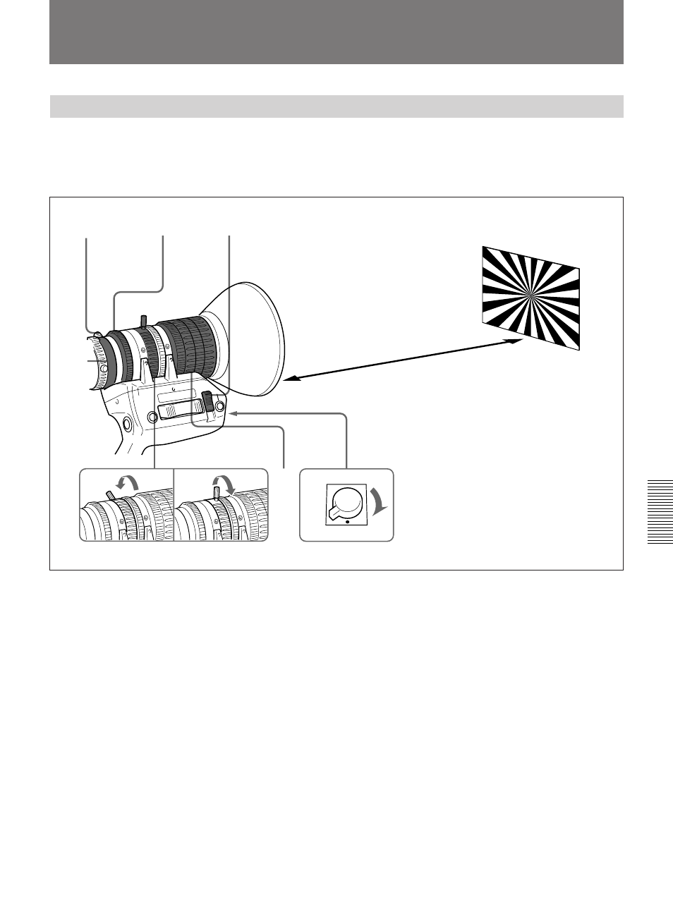 Adjusting the lens | Sony 300PF User Manual | Page 107 / 124