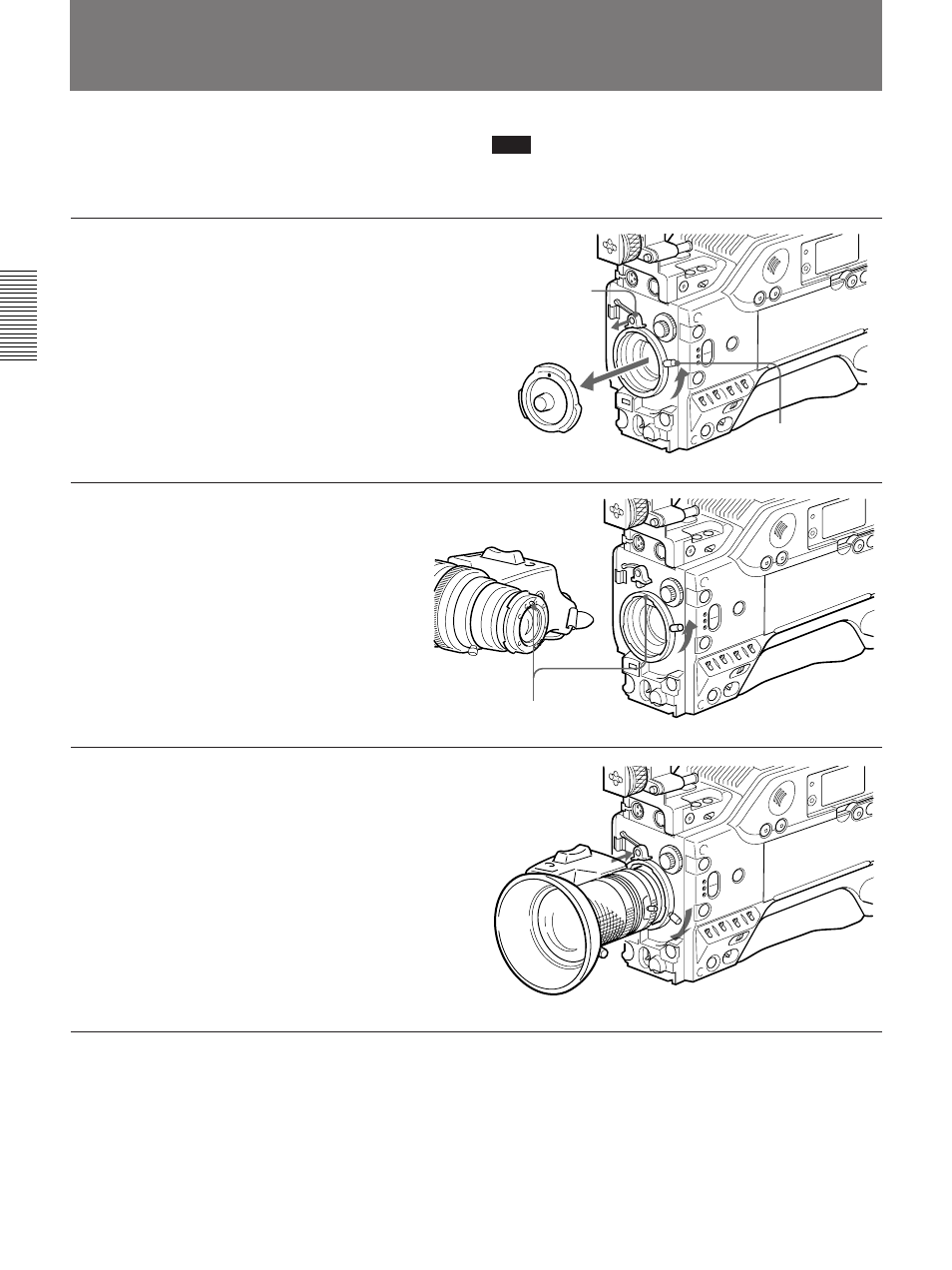 Fitting the lens | Sony 300PF User Manual | Page 32 / 124