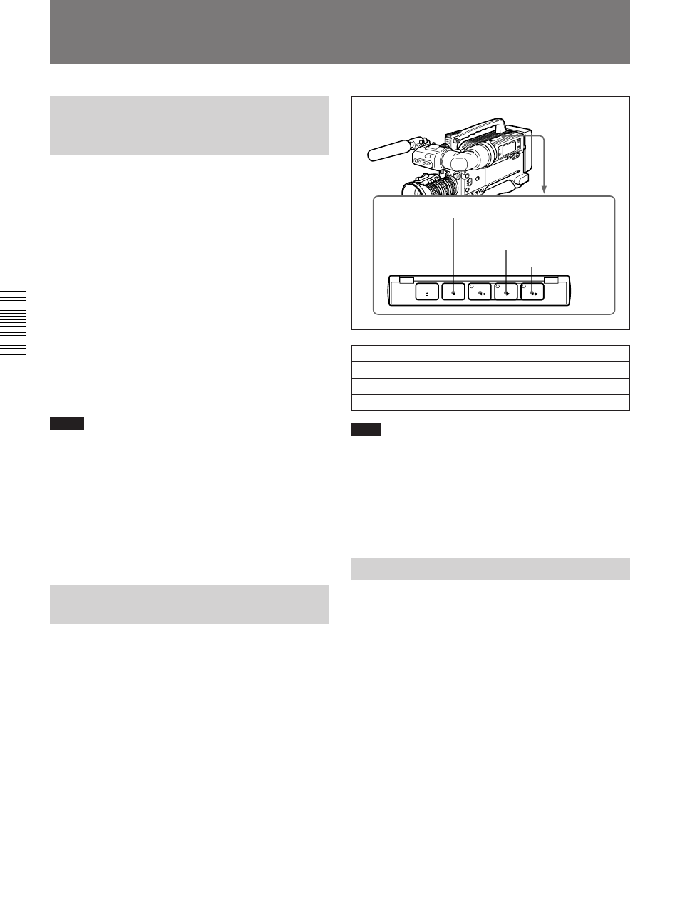 Playback — checking recorded contents, Viewing monochrome playback in the viewfinder, Viewing color playback | Sony 300PF User Manual | Page 58 / 124