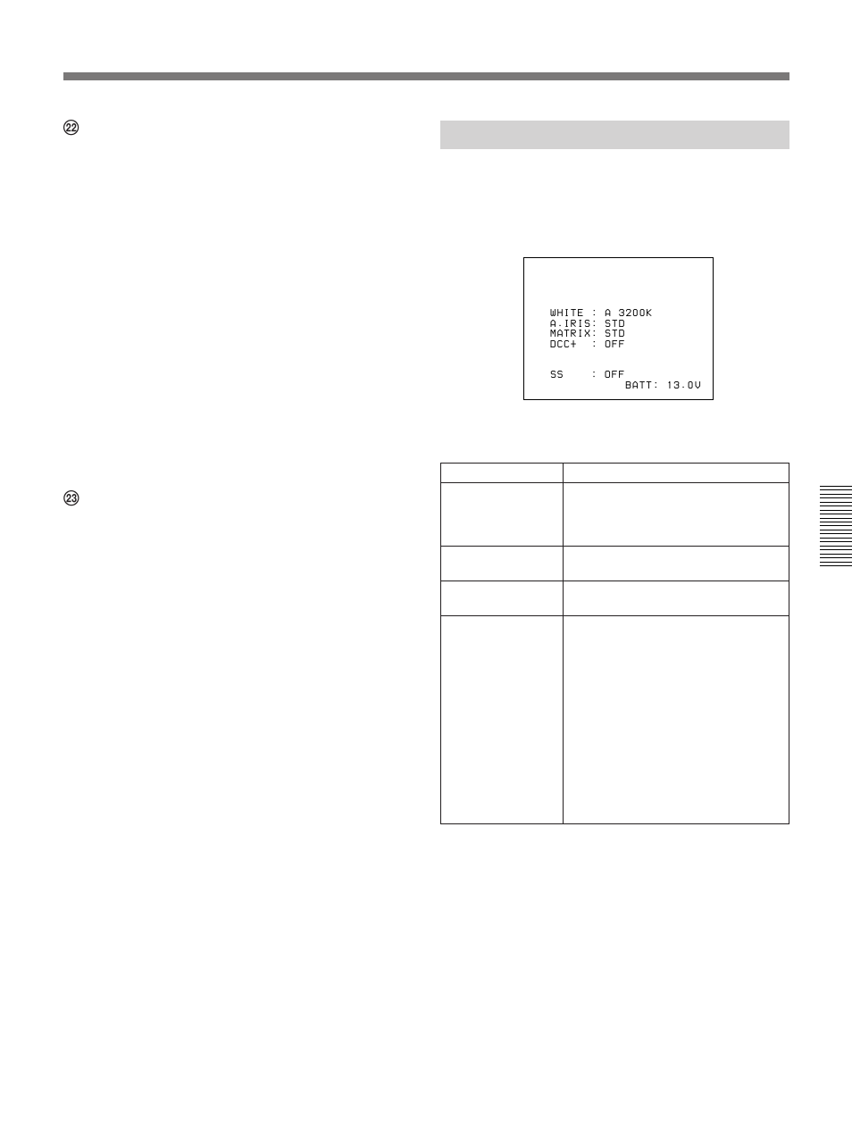 Status indications | Sony 300PF User Manual | Page 77 / 124