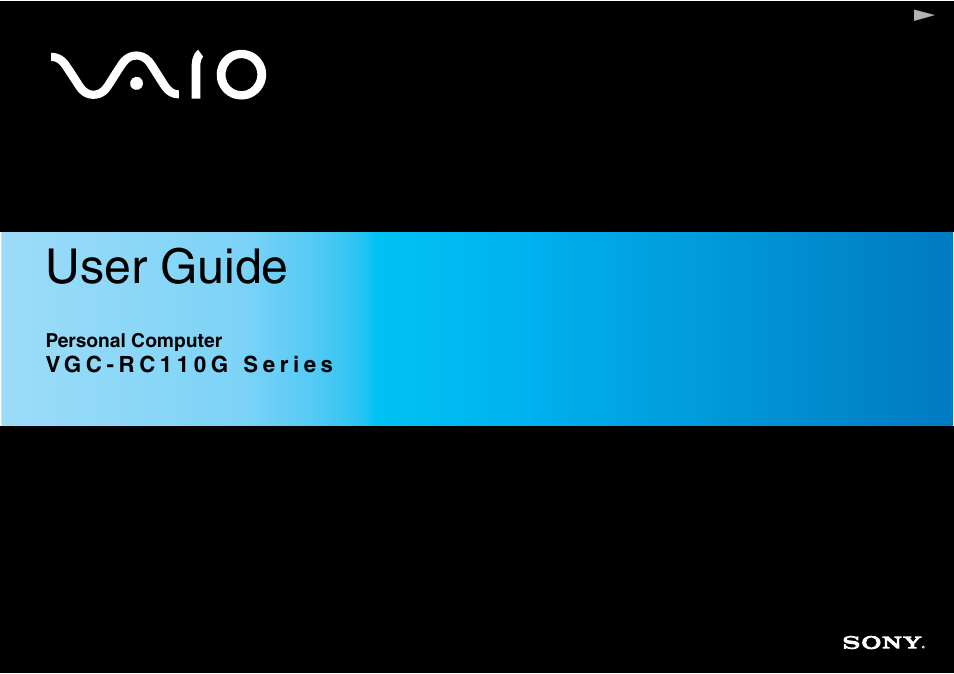 Sony VGC-RC110G User Manual | 180 pages