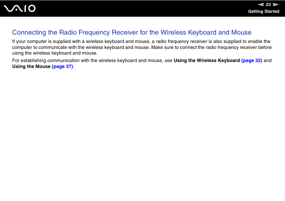 Sony VGC-RC110G User Manual | Page 23 / 180