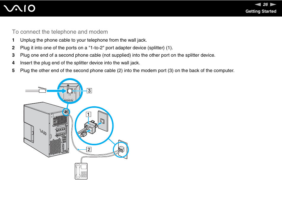 Sony VGC-RC110G User Manual | Page 26 / 180