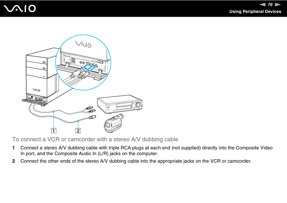 Sony VGC-RC110G User Manual | Page 76 / 180