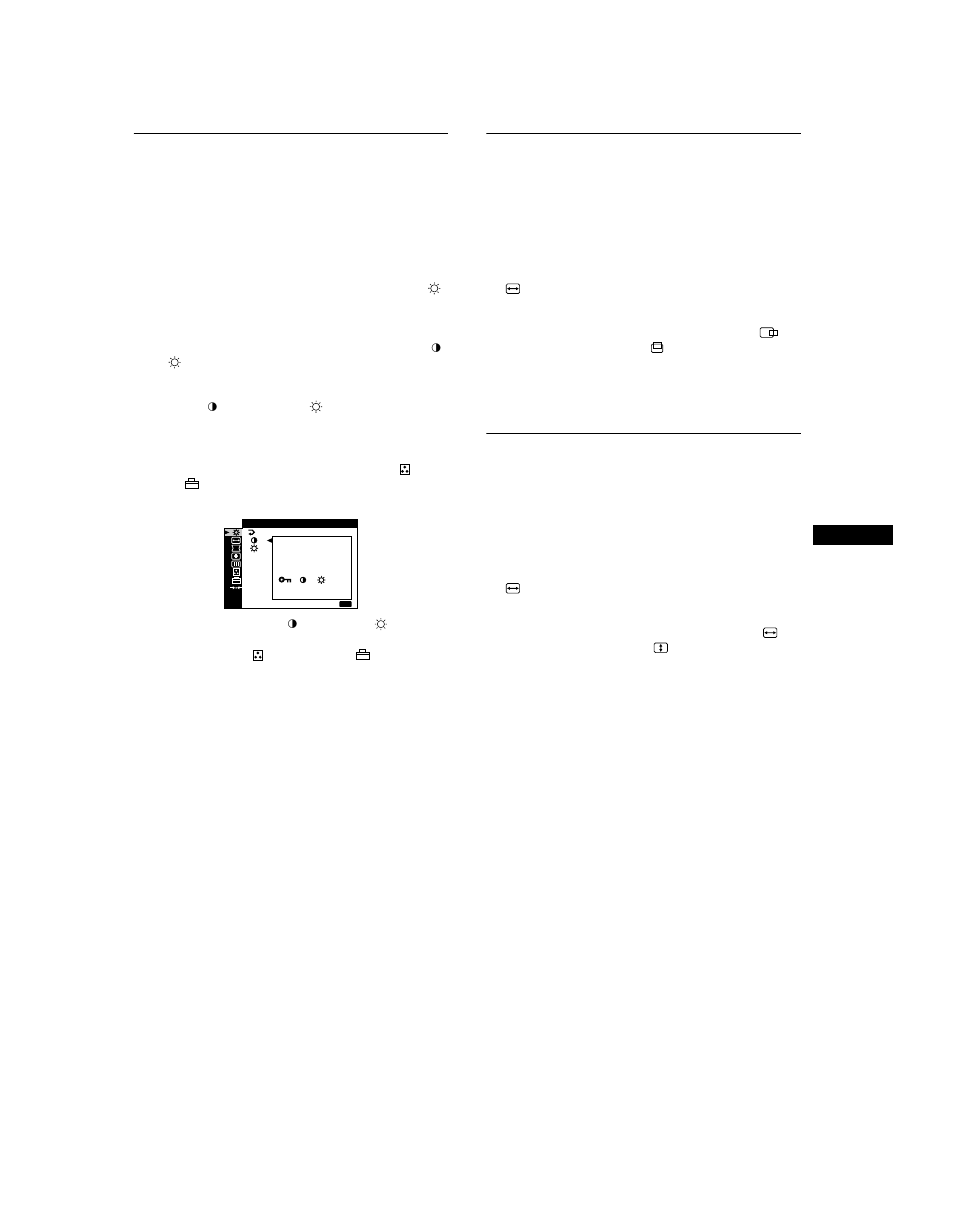 Adjusting the size of the picture (size/center) | Sony CPD-G520 User Manual | Page 11 / 64