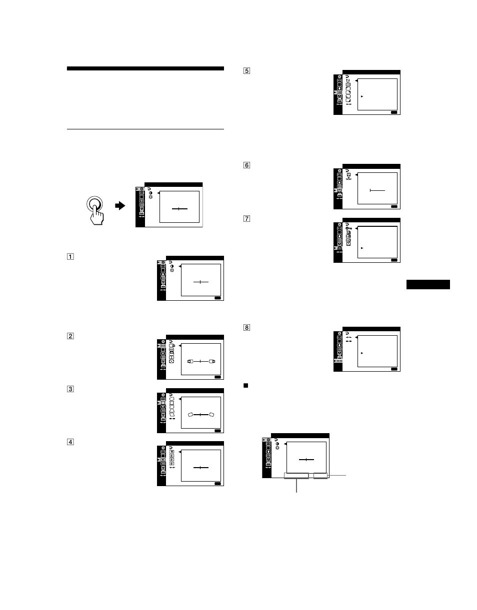 Personnalisation de votre moniteur, Navigation dans le menu, Menu | Sony CPD-G520 User Manual | Page 29 / 64