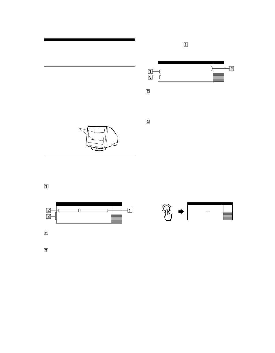 Guide de dépannage, Messages à l’écran, Menu | Sony CPD-G520 User Manual | Page 38 / 64