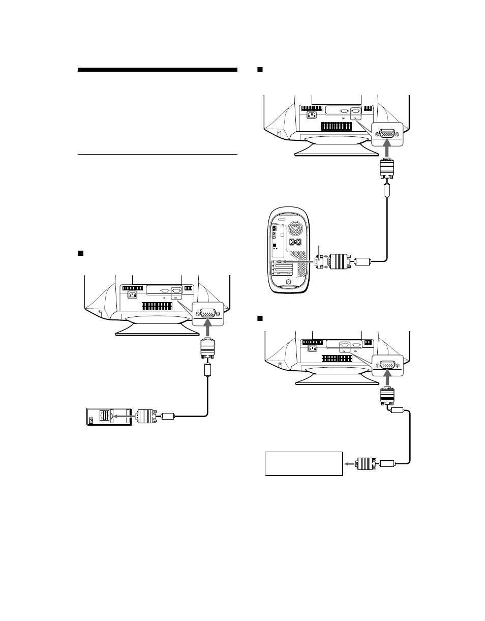 Configuración, Paso 1: conexión del monitor al ordenador, Paso 1 | Sony CPD-G520 User Manual | Page 46 / 64