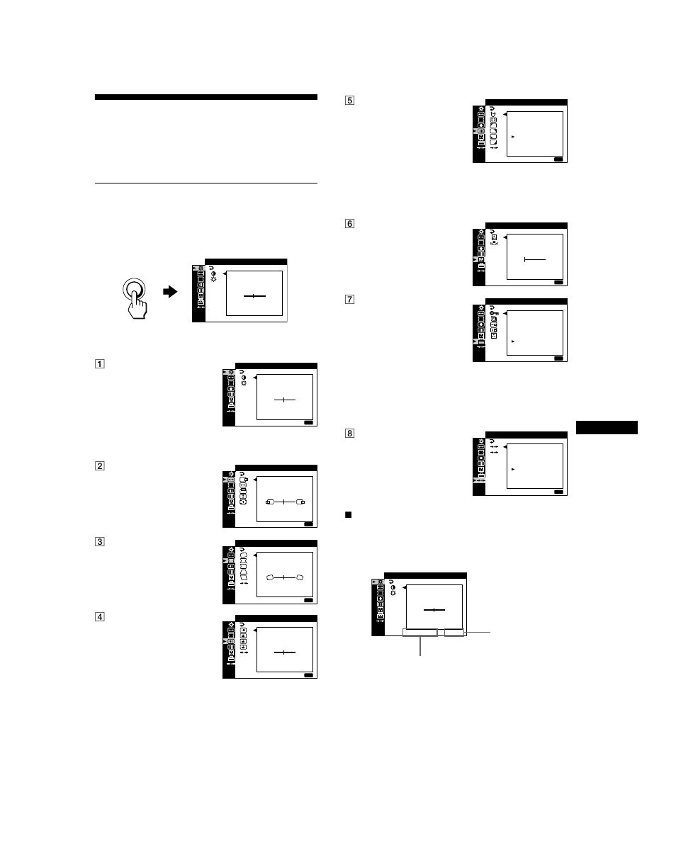 Personalización del monitor, Navegación por el menú, Menu | Sony CPD-G520 User Manual | Page 49 / 64