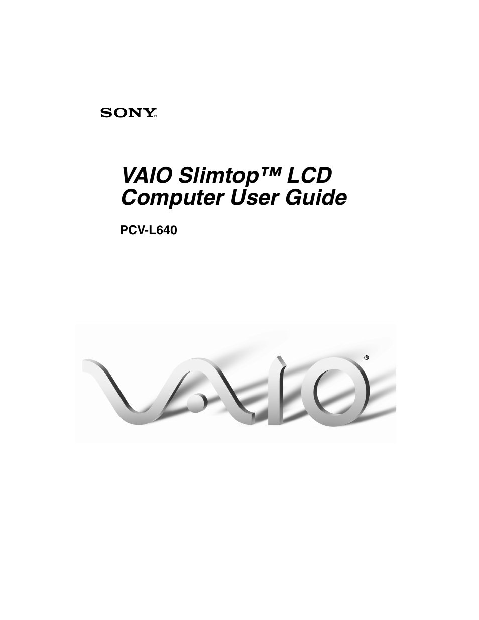 Sony PCV-L640 User Manual | 69 pages