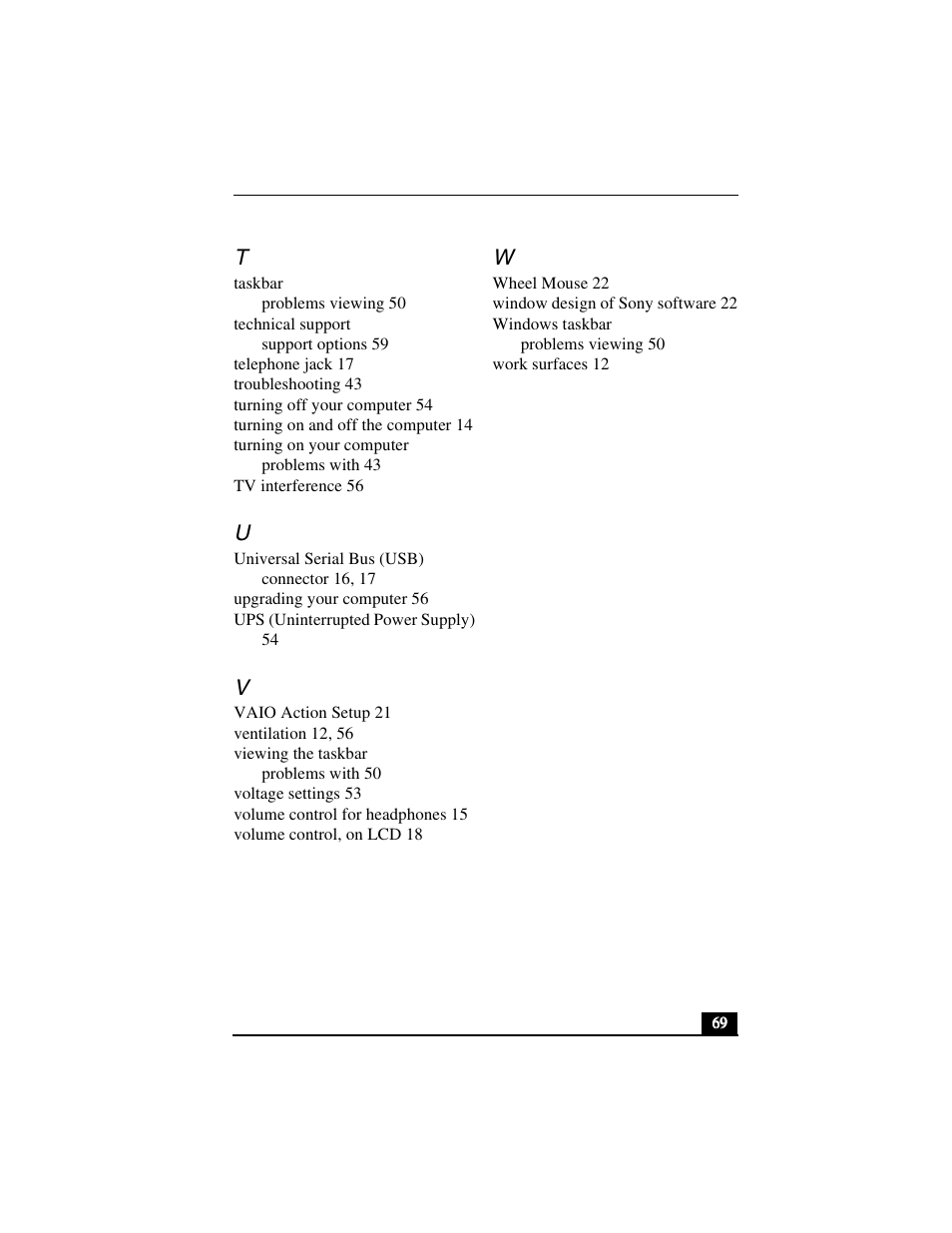 Sony PCV-L640 User Manual | Page 69 / 69