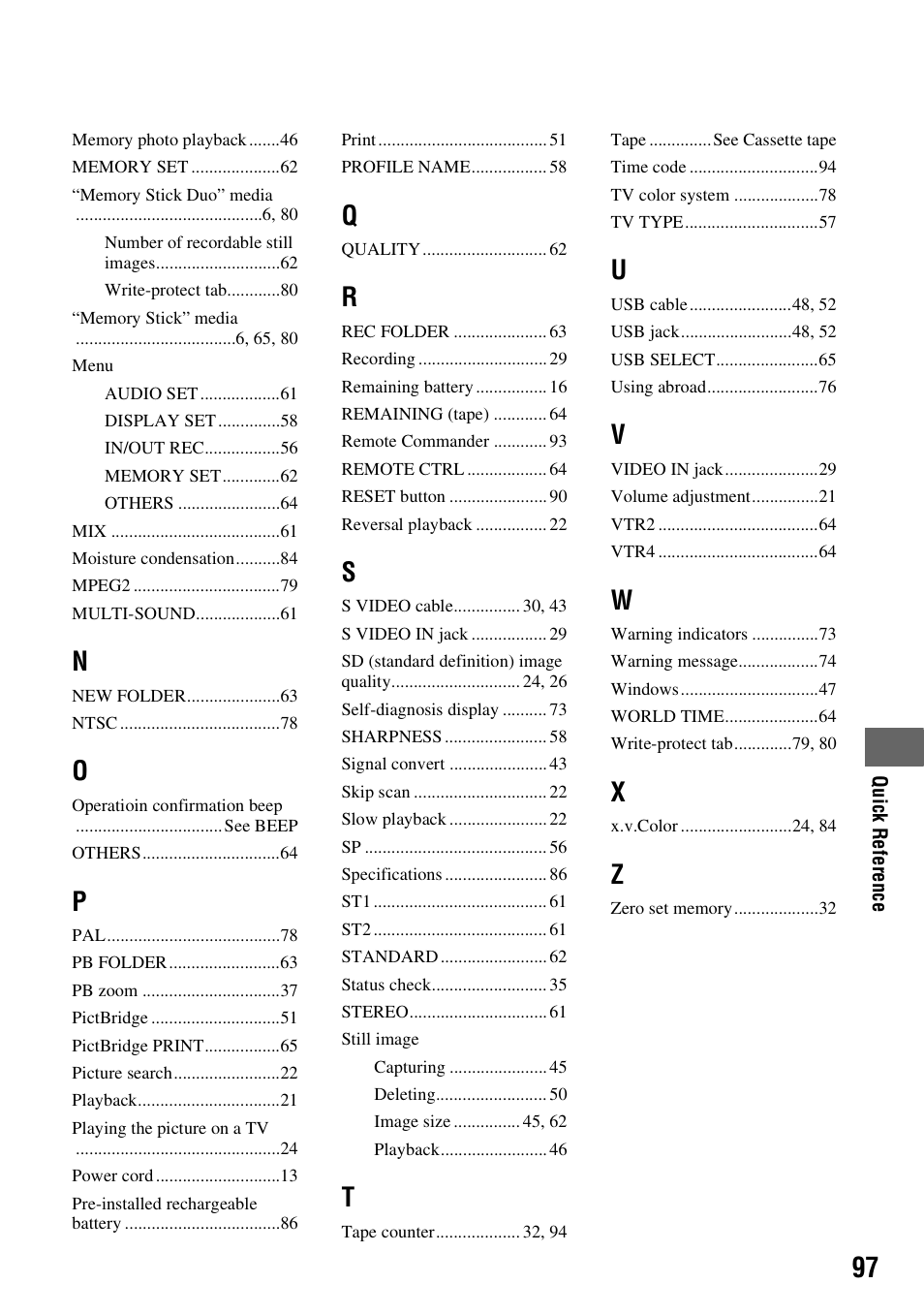 Sony GV-HD700E User Manual | Page 97 / 112