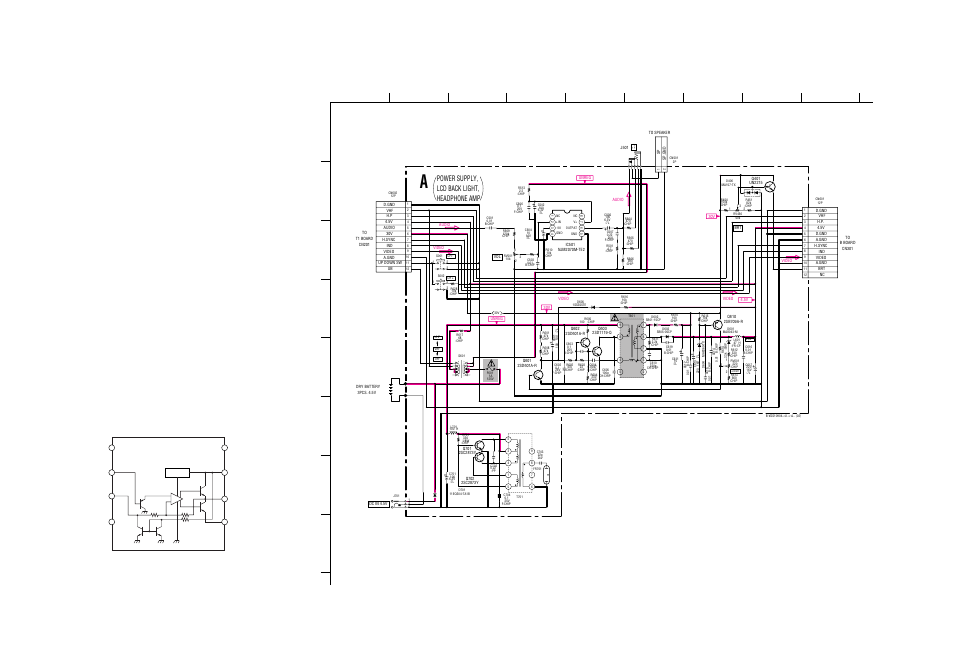 A board circuit | Sony FDL-PT222 User Manual | Page 14 / 24