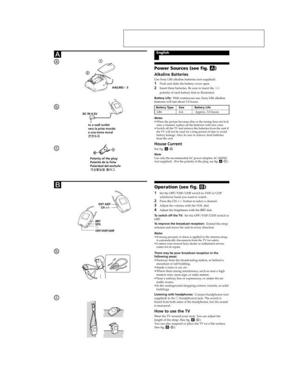General | Sony FDL-PT222 User Manual | Page 3 / 24