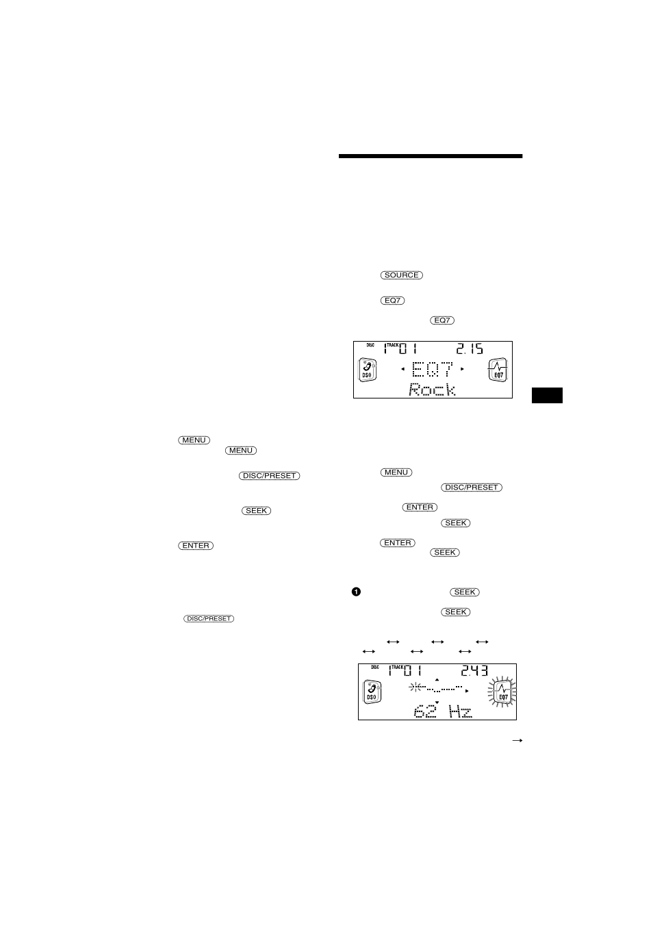 Setting the equalizer | Sony CDX-CA750X User Manual | Page 19 / 92