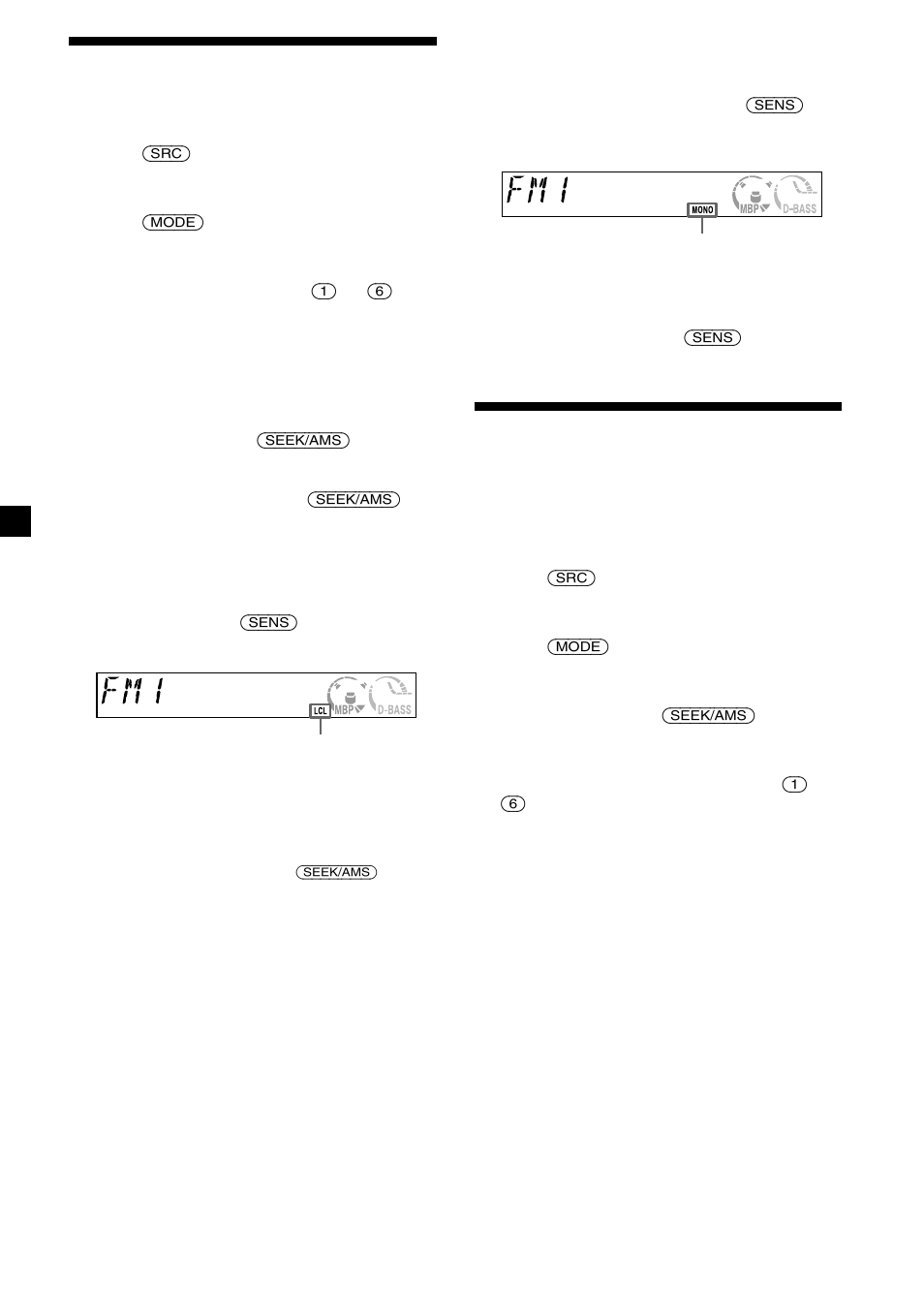 Receiving the stored stations, Storing only the desired stations, 10 receiving the stored stations | Sony CDX-L430X User Manual | Page 10 / 48