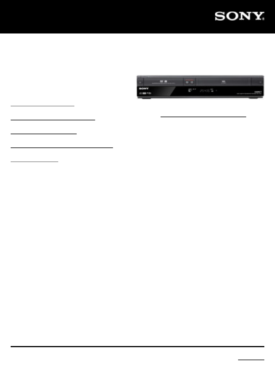 Sony RDR-VX560 User Manual | 11 pages