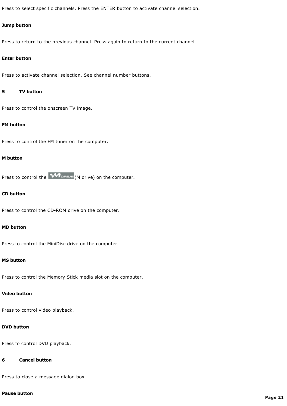Sony MX User Manual | Page 21 / 114