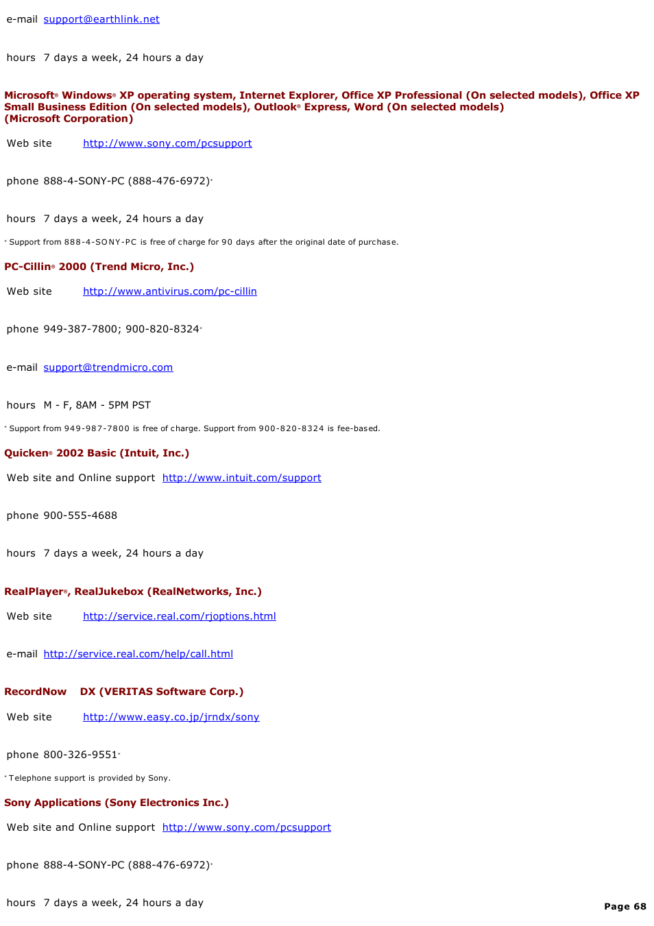 Sony MX User Manual | Page 68 / 114