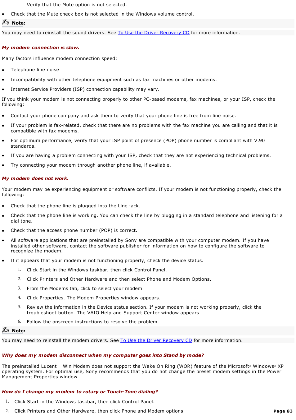 Sony MX User Manual | Page 83 / 114